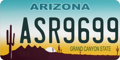 AZ license plate ASR9699