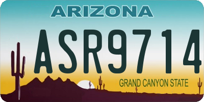 AZ license plate ASR9714