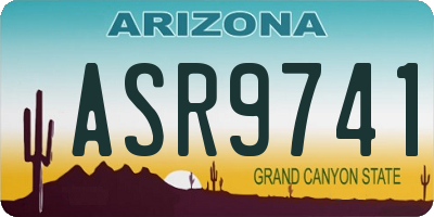 AZ license plate ASR9741