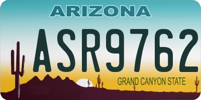 AZ license plate ASR9762