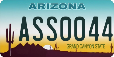 AZ license plate ASS0044