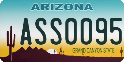 AZ license plate ASS0095