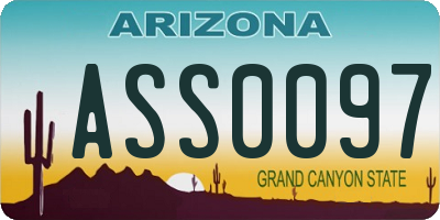 AZ license plate ASS0097
