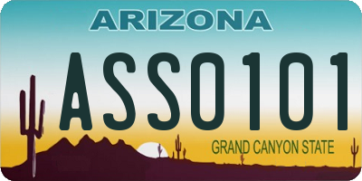 AZ license plate ASS0101