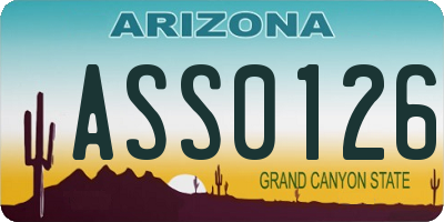 AZ license plate ASS0126