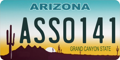 AZ license plate ASS0141