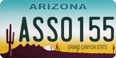 AZ license plate ASS0155