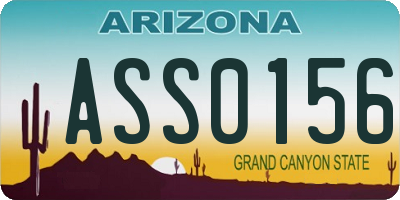 AZ license plate ASS0156