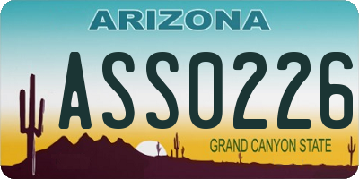 AZ license plate ASS0226