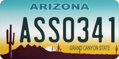 AZ license plate ASS0341