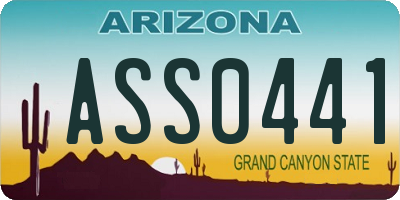 AZ license plate ASS0441
