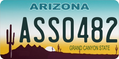 AZ license plate ASS0482