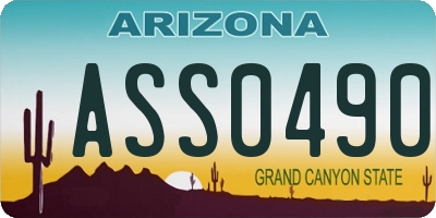AZ license plate ASS0490