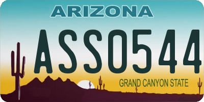 AZ license plate ASS0544