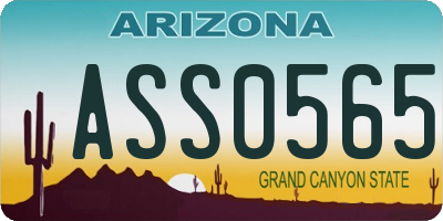 AZ license plate ASS0565