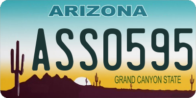 AZ license plate ASS0595