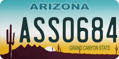 AZ license plate ASS0684