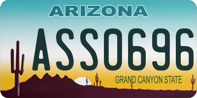 AZ license plate ASS0696