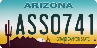 AZ license plate ASS0741