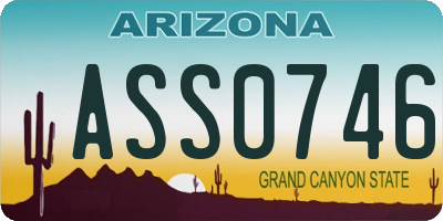 AZ license plate ASS0746
