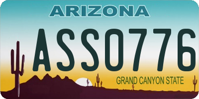 AZ license plate ASS0776