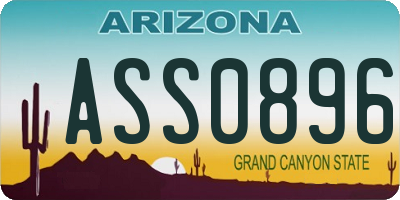 AZ license plate ASS0896