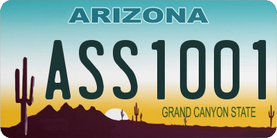 AZ license plate ASS1001