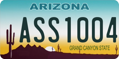 AZ license plate ASS1004