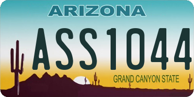 AZ license plate ASS1044