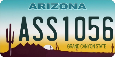 AZ license plate ASS1056