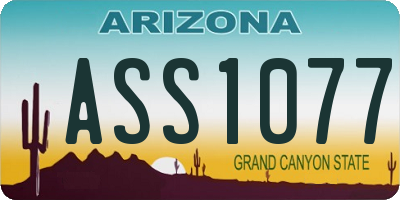 AZ license plate ASS1077