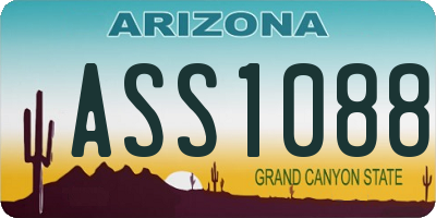 AZ license plate ASS1088