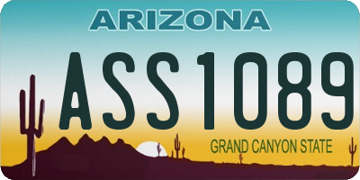 AZ license plate ASS1089