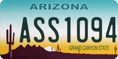 AZ license plate ASS1094