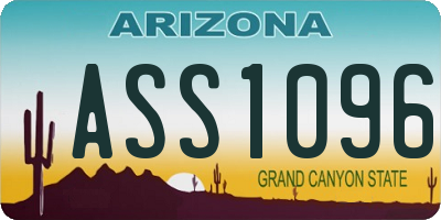 AZ license plate ASS1096