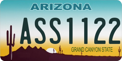 AZ license plate ASS1122
