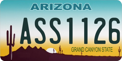 AZ license plate ASS1126