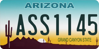 AZ license plate ASS1145