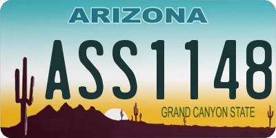 AZ license plate ASS1148