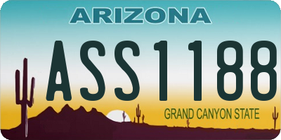 AZ license plate ASS1188
