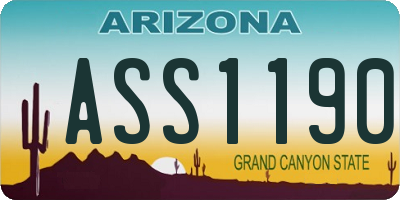 AZ license plate ASS1190