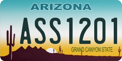 AZ license plate ASS1201