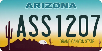AZ license plate ASS1207