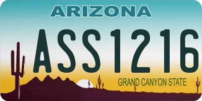 AZ license plate ASS1216