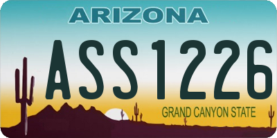 AZ license plate ASS1226