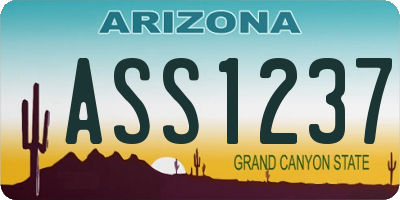 AZ license plate ASS1237