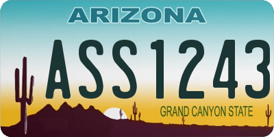 AZ license plate ASS1243