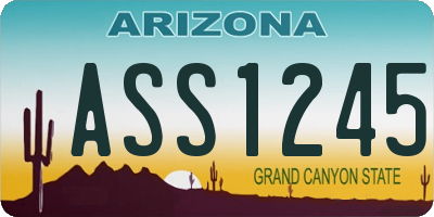 AZ license plate ASS1245