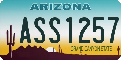AZ license plate ASS1257