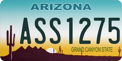 AZ license plate ASS1275